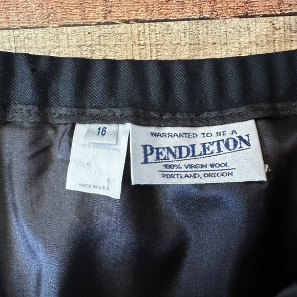 Pendleton Black Wool Midi Skirt With Side Slit Womens Size 16 - Picture 12 of 14